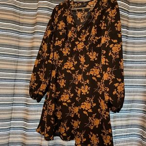 SHEIN S maternity black floral formal dress